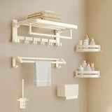 Wall-Mounted White Metal Storage Bathroom Hardware Set Image - 17