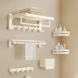 Wall-Mounted White Metal Storage Bathroom Hardware Set Image - 18