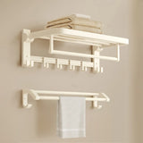 Wall-Mounted White Metal Storage Bathroom Hardware Set Image - 4