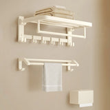 Wall-Mounted White Metal Storage Bathroom Hardware Set Image - 9