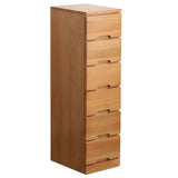 Walnut Finish Solid Wood Step Design Chest with Drawers Image - 17