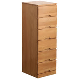 Walnut Finish Solid Wood Step Design Chest with Drawers Image - 20