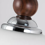 Walnut Wood Drum White Frosted Glass Wall Sconce Image - 7