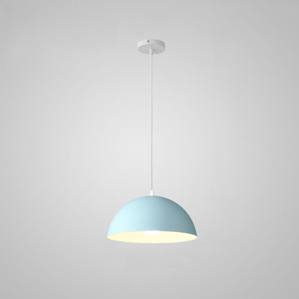 Warehouse Multi Color Aluminum Dome Modern Pendant Light Image - 11