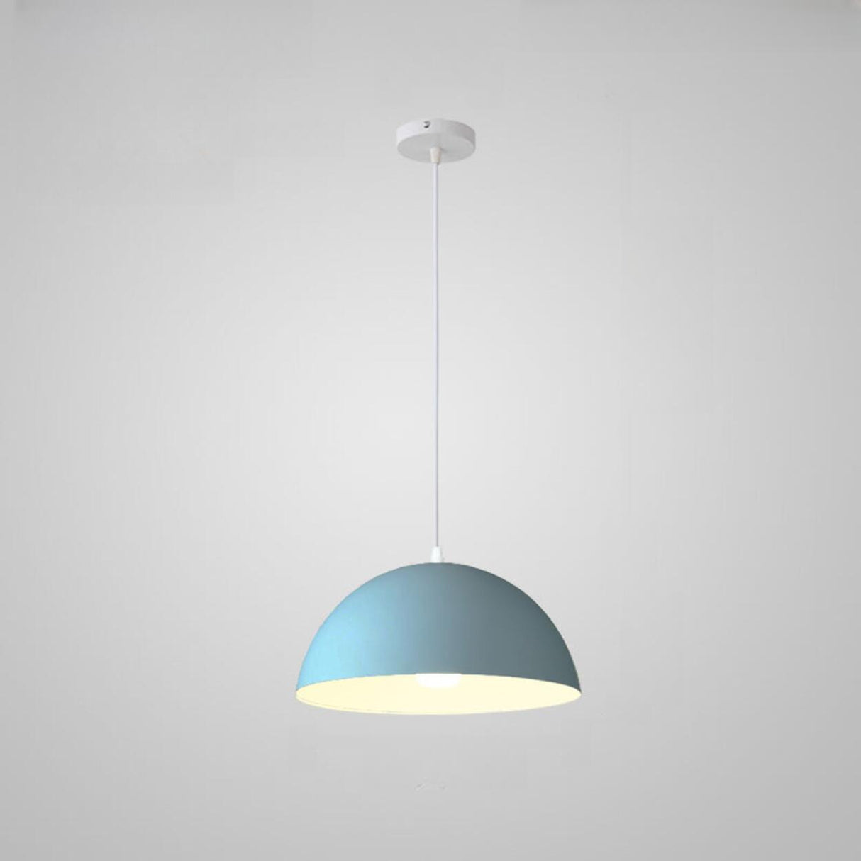 Warehouse Multi Color Aluminum Dome Modern Pendant Light Image - 12