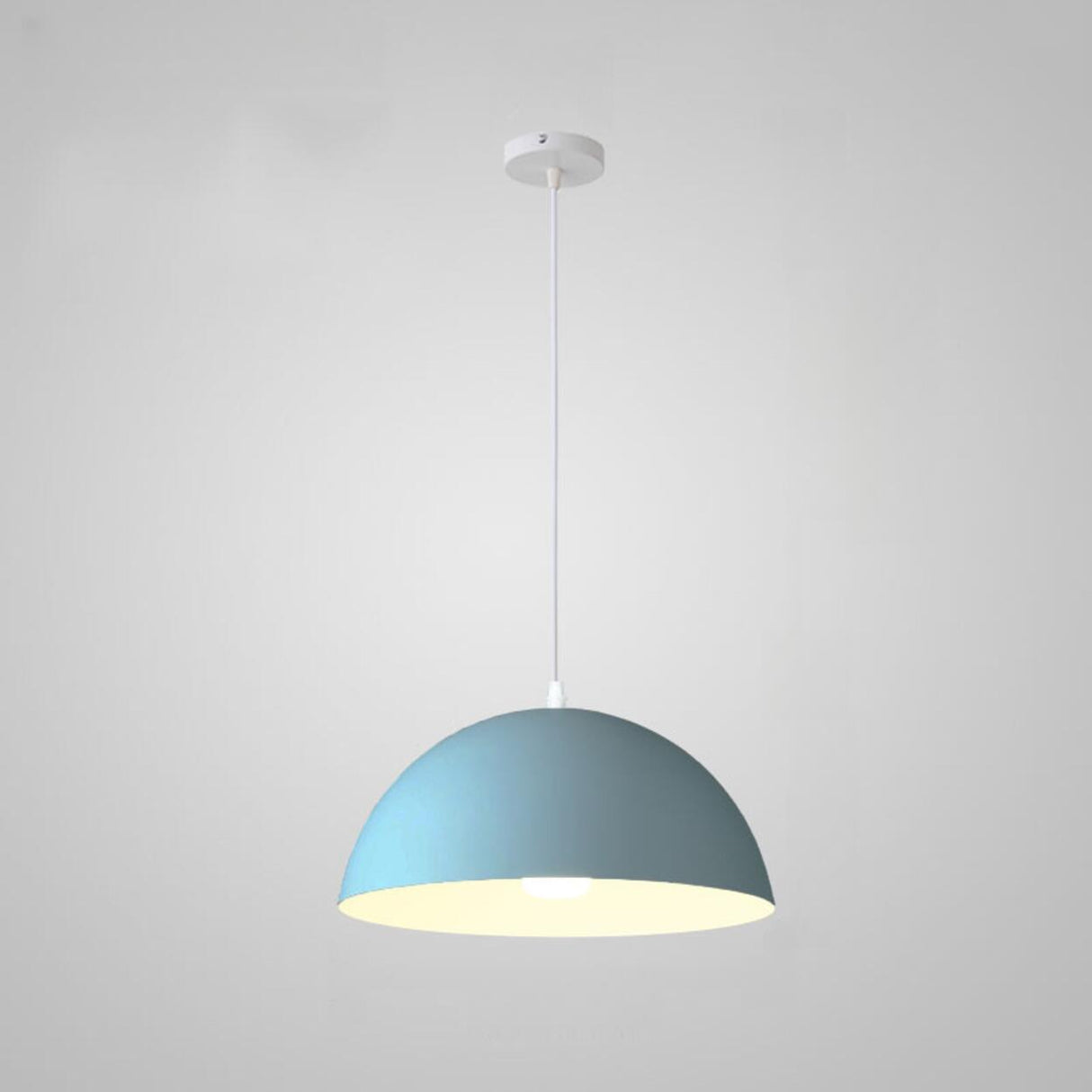 Warehouse Multi Color Aluminum Dome Modern Pendant Light Image - 13