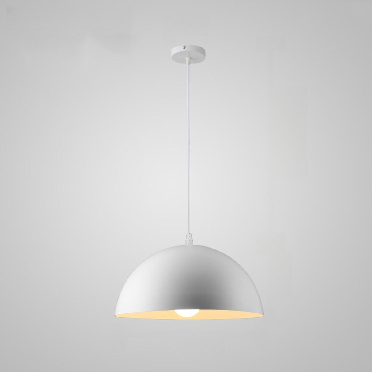 Warehouse Multi Color Aluminum Dome Modern Pendant Light Image - 7