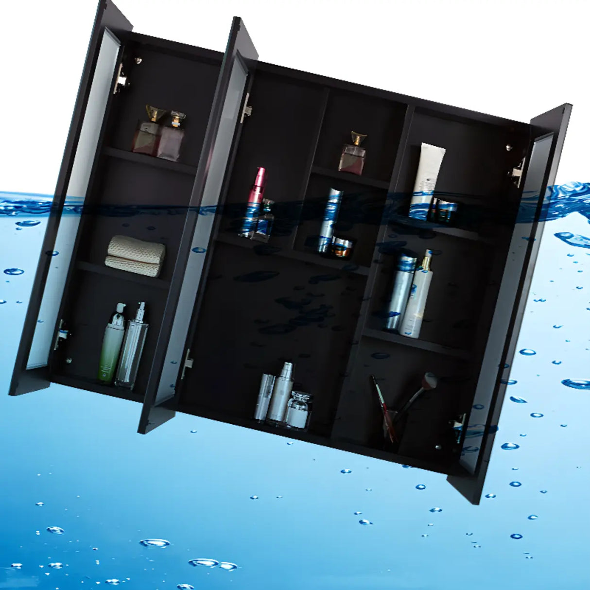 Water Resistant Aluminum Mirror Small Medicine Cabinet Image - 7