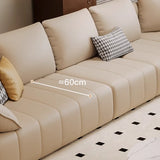 Water Resistant Leather Pillow Top Arm Corner Sectional Image - 10