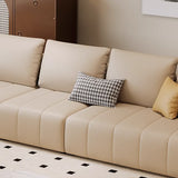 Water Resistant Leather Pillow Top Arm Corner Sectional Image - 8