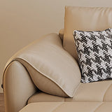 Water Resistant Leather Pillow Top Arm Corner Sectional Image - 9