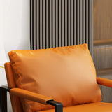 Water Resistant Pillow Back Sledge Base Arm Chair Image - 6