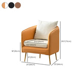 Water Resistant Recessed Arm Sewn Pillow Back Arm Chair #size