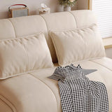 Water-resistant White Twin Leather Convertible Futon Image - 11