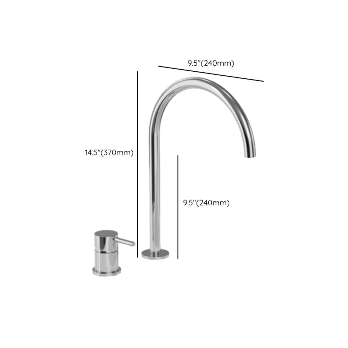 Waterfall Chrome High Arc Swivel Spout Bathroom Sink Faucet Image - 12