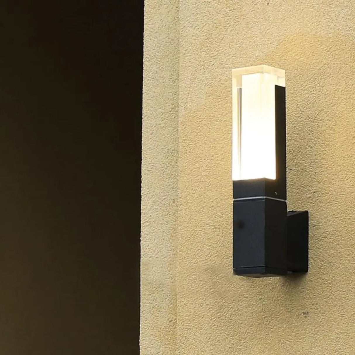 Waterproof Black Geometric External LED Wall Lamp Image - 3