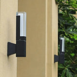 Waterproof Black Geometric External LED Wall Lamp Image - 9