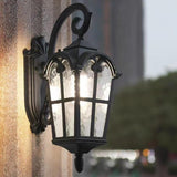 Waterproof Black Lantern LED Outdoor Wall Sconce Image - 1