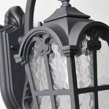 Waterproof Black Lantern LED Outdoor Wall Sconce Image - 11