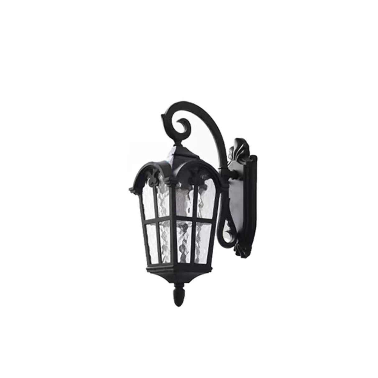 Waterproof Black Lantern LED Outdoor Wall Sconce Image - 6