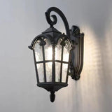 Waterproof Black Lantern LED Outdoor Wall Sconce Image - 9