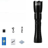 Waterproof Black LED Flashlight Outdoor Table Lamp Image - 4