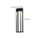 Waterproof Black Rectangular Steel External Wall Sconce Image - 10