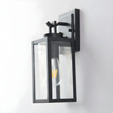 Waterproof Box Black Glass Outdoor LED Wall Sconce Image - 10