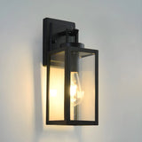 Waterproof Box Black Glass Outdoor LED Wall Sconce Image - 8