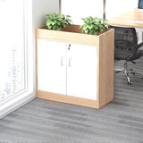 Waterproof Compact Wood Office Storage Cabinet with Handle Image - 2