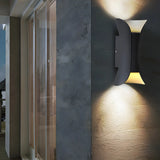 Waterproof Cruve Modern Exterior Up Down Wall Light Image - 18