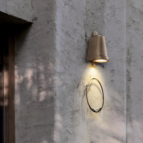 Waterproof Exterior Modern Brass Bell Metal Wall Sconce Image - 1