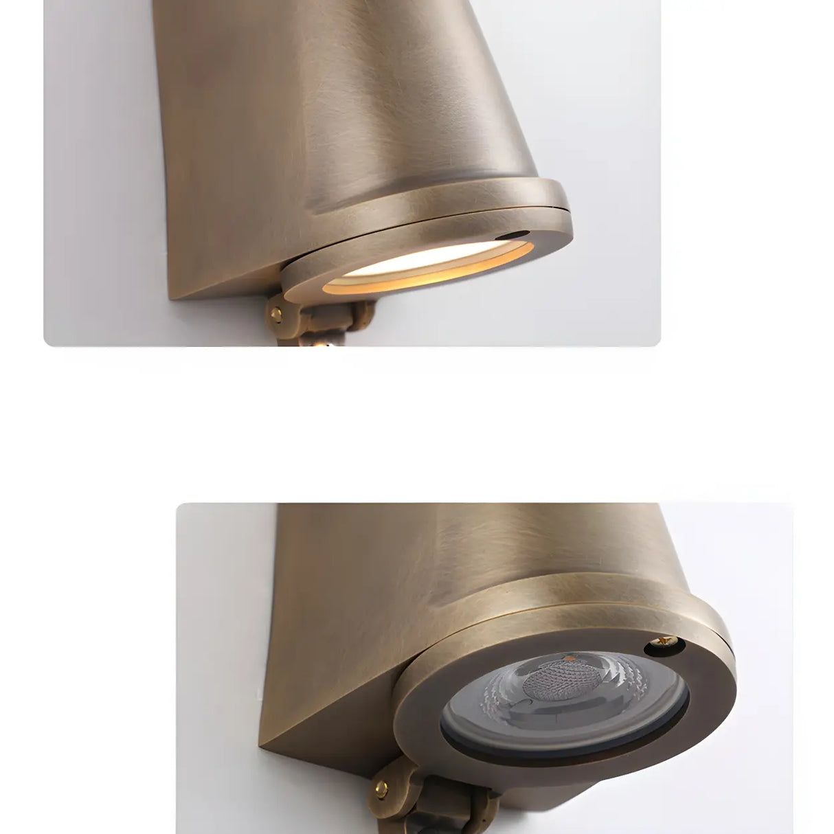 Waterproof Exterior Modern Brass Bell Metal Wall Sconce Image - 4