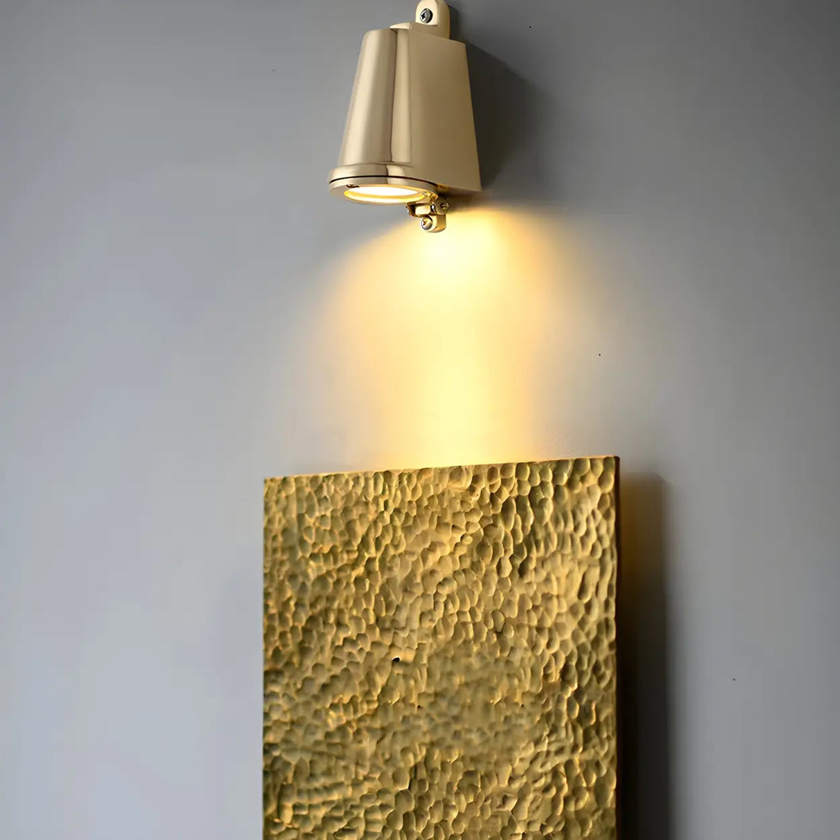 Waterproof Exterior Modern Brass Bell Metal Wall Sconce Image - 9