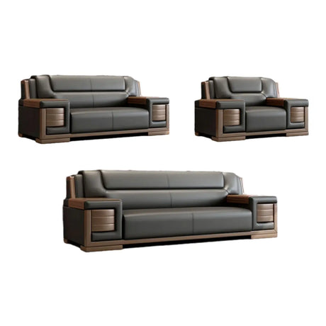 Waterproof Faux Leather Upholstered Back Sofa Set Image - 2