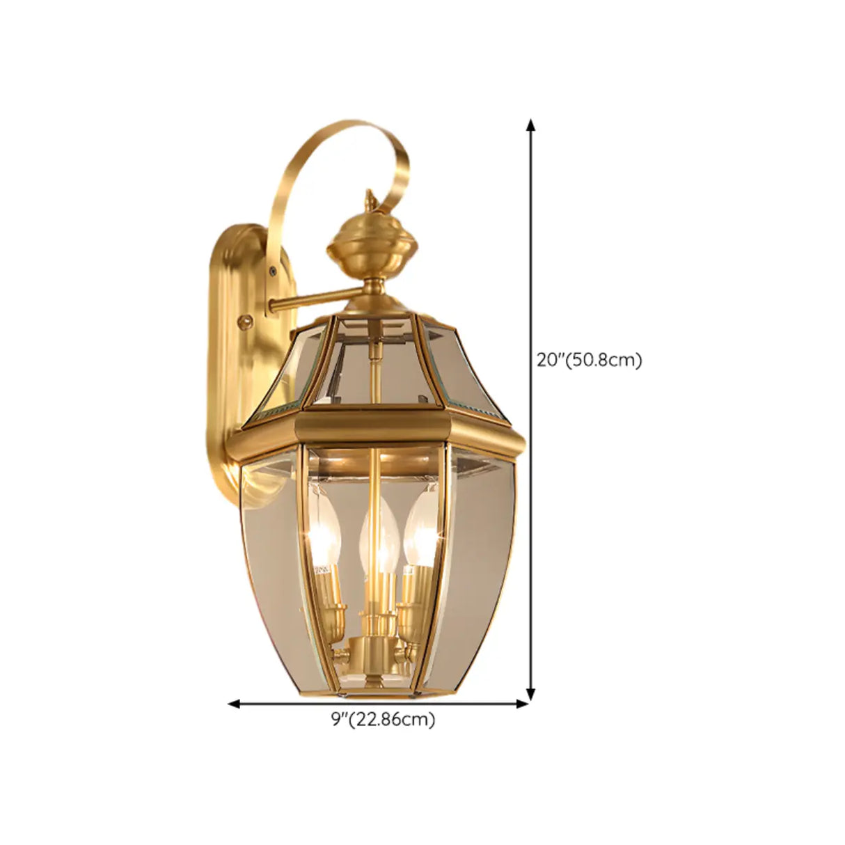 Waterproof Geometric Gold Modern Exterior Wall Sconce Image - 17