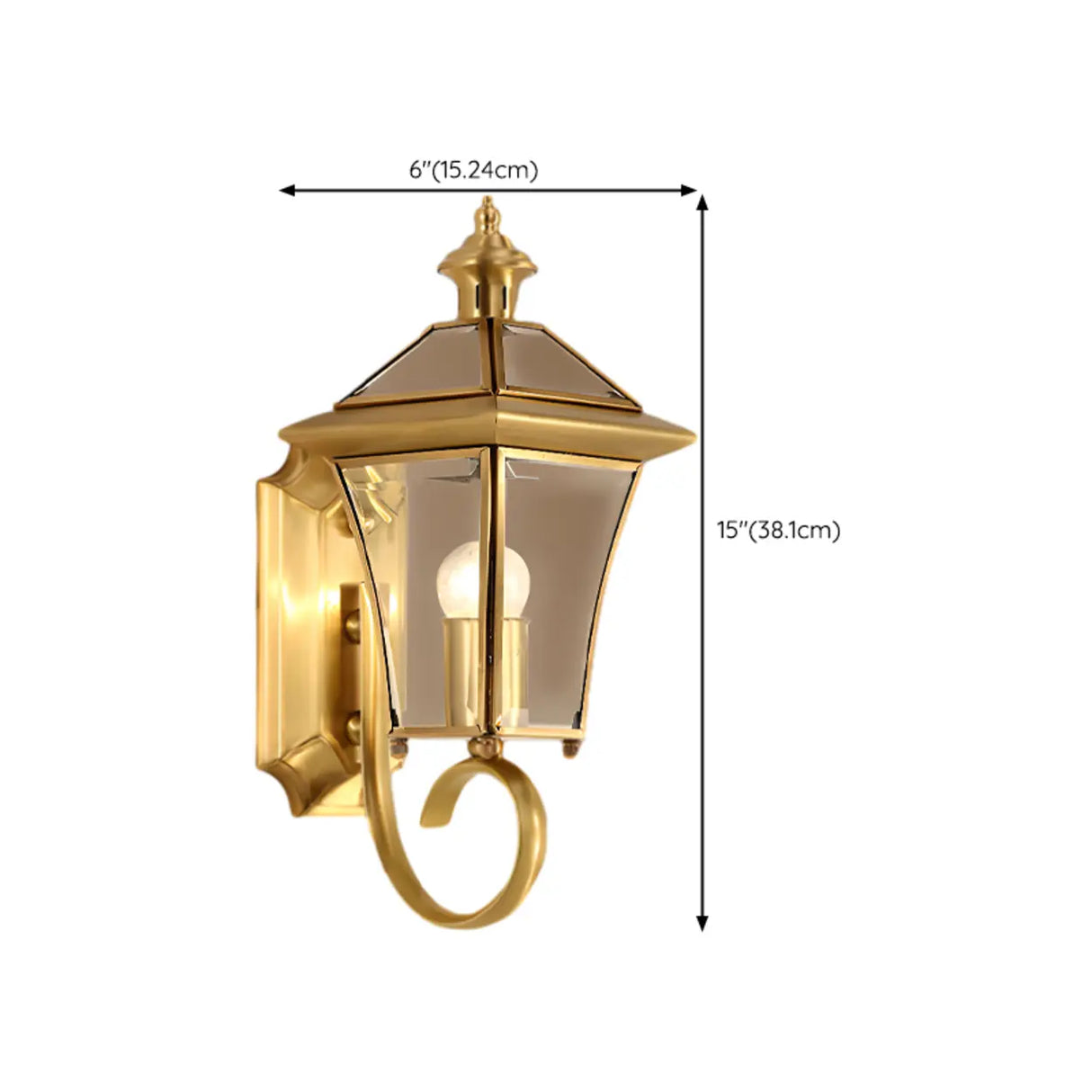 Waterproof Geometric Gold Modern Exterior Wall Sconce Image - 18