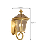 Waterproof Geometric Gold Modern Exterior Wall Sconce Image - 18