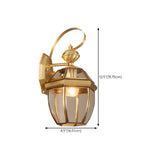 Waterproof Geometric Gold Modern Exterior Wall Sconce Image - 19