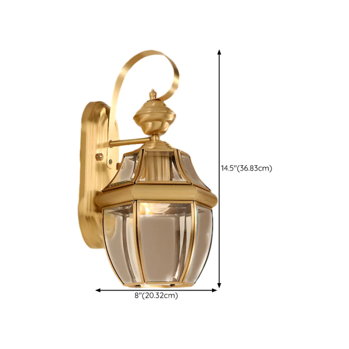 Waterproof Geometric Gold Modern Exterior Wall Sconce Image - 21