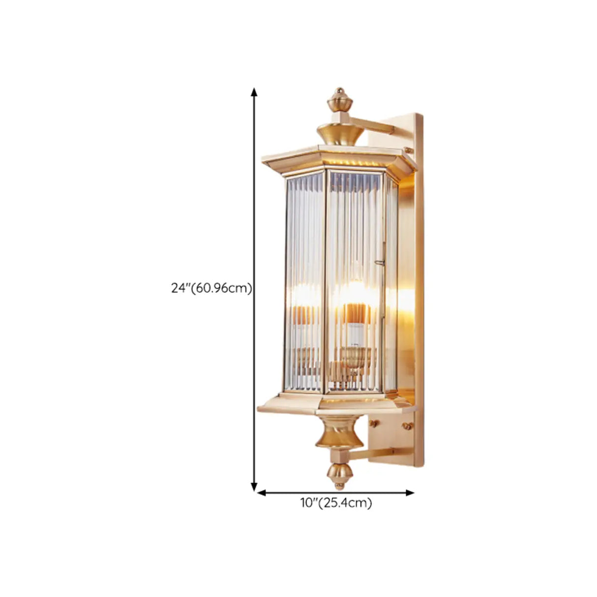 Waterproof Geometric Gold Modern Exterior Wall Sconce Image - 22