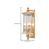 Waterproof Geometric Gold Modern Exterior Wall Sconce Image - 22