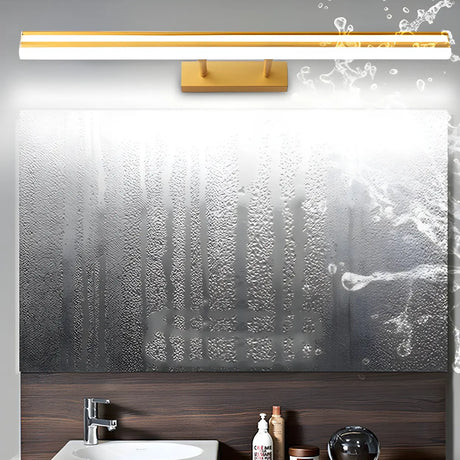 Waterproof Gold Bar Modern LED Bathroom Vanity Light Image - 1