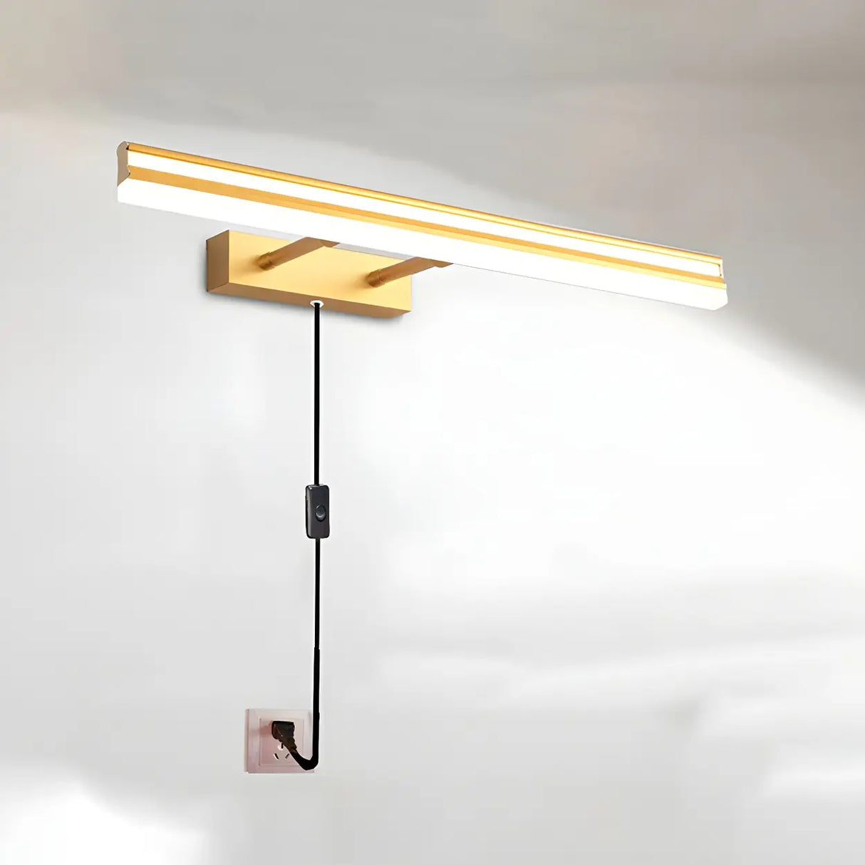 Waterproof Gold Bar Modern LED Bathroom Vanity Light Image - 11