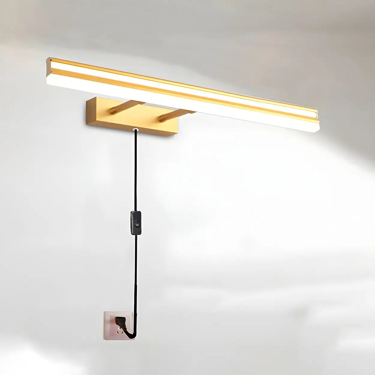 Waterproof Gold Bar Modern LED Bathroom Vanity Light Image - 15