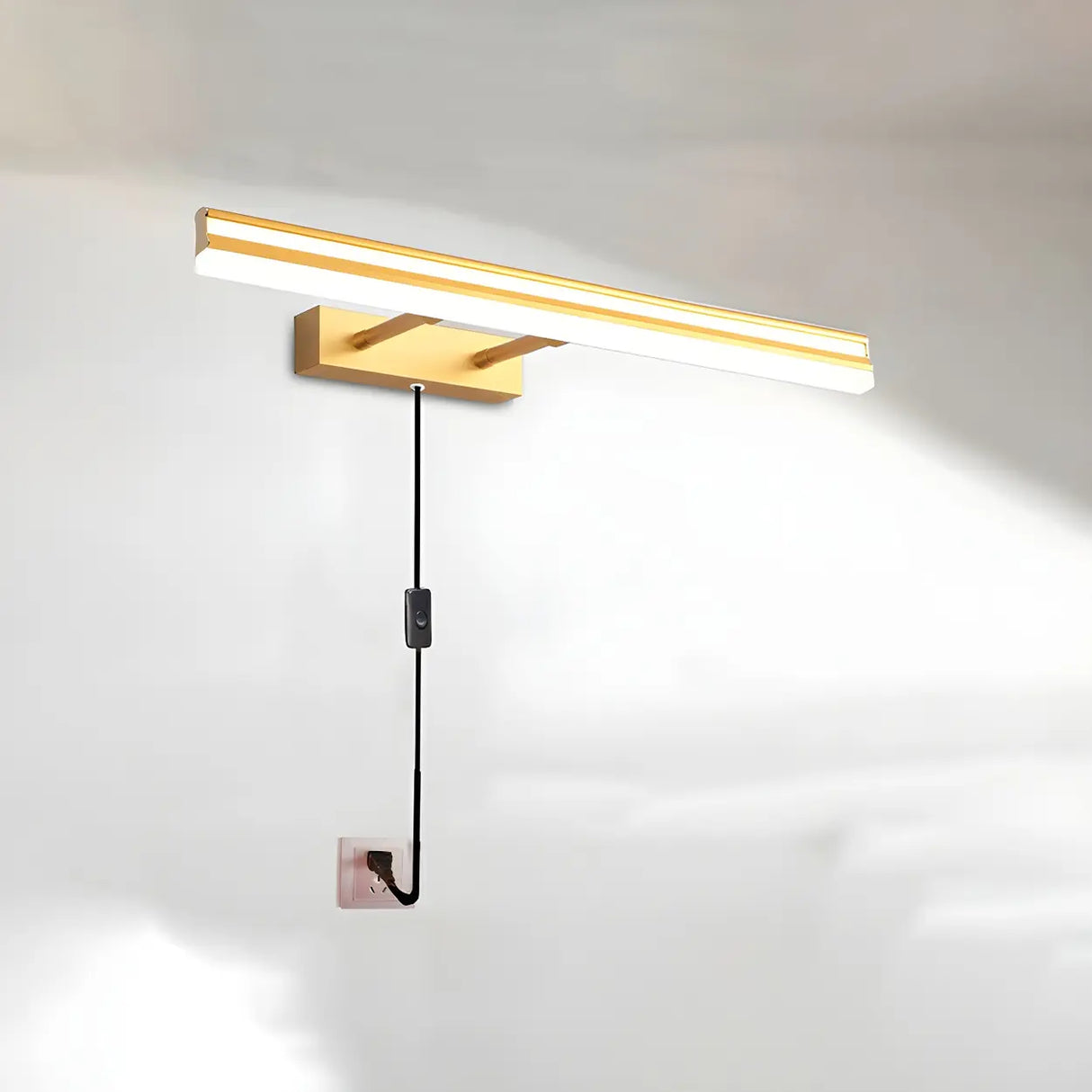 Waterproof Gold Bar Modern LED Bathroom Vanity Light Image - 3