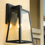 Waterproof Modern Box Black Metal Outdoor Wall Lamp Image - 11