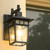 Waterproof Modern Box Black Metal Outdoor Wall Lamp Image - 14