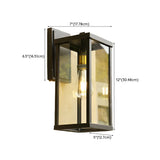 Waterproof Modern Box Black Metal Outdoor Wall Lamp Image - 18