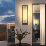 Waterproof Modern Clear Rectangle External Wall Light Image - 21